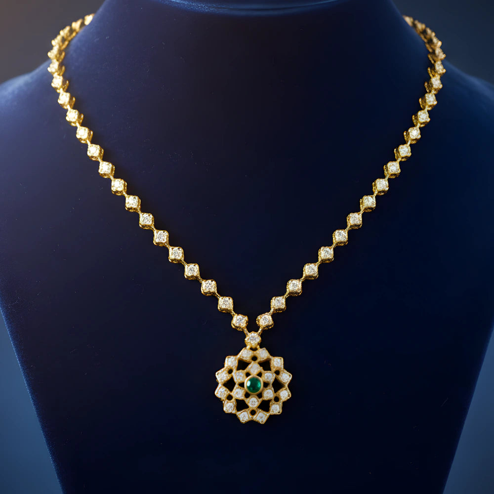 DIAMOND NECKLACE-DIAMOND ORNAMENT-N Gopaldaas Jewellers-NGJ